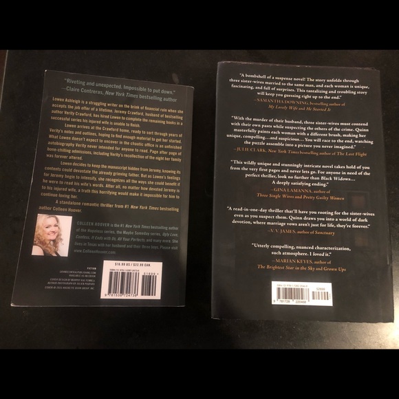 🖤SOLD🖤 Verity by Colleen Hoover and Black Widow by Cate Quinn Book Set - Picture 2 of 4